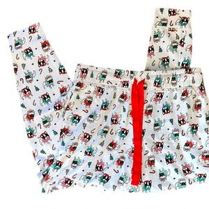 Women’s Jaclyn Intimates Small Pajama Pants Christmas French Bulldog Frenchie PJ